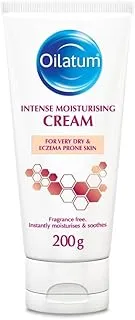 Oilatum Intense Moisturising Cream | Fragrance Free | Instantly Moisturises and Smoothes | For Very Dry and Eczema Prone Skin | 200g