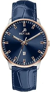 Westar Gents Quartz Blue Dial 42mm Blue Strap Watch - EX7598PPN644