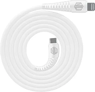 Nu Republic Blaze Stellar Type-C To Type-L Data Fast Charging Compatible & Data Sync Cable with Overheat Protection | 70k Insertion Tested (White)