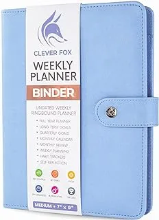 Clever Fox Weekly Planner Binder – Goal Setting Planner for Time Management & Weekly Tasks – Work & Life Organizer with To Do List & Habit Tracker – Undated, 7″ x 9″ Hardcover (Periwinkle)