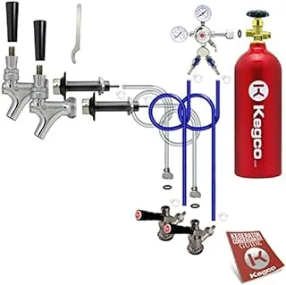 Kegco 3P2SCK-5T Kegerator Kit, 2-Tap, Chrome