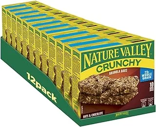 Nature Valley Oats And Chocolate Granola Bars 42g Box of 60 bars, Oats & Roasted Almonds, 100% Natural Whole Grain Oats, No Artificial Colors, Flavors & Preservatives