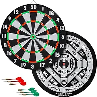 Franklin Sports Paper Dartboard Set - Double Sided 17