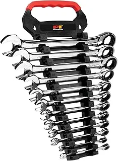 Performance Tool W30641 12pc SAE Combo Ratcheting Wrench Set | Drop Forged Chrome Vanadium Steel | Corrosion Resistant Finish | Sizes: 1/4, 5/16, 3/8, 7/16, 1/2, 9/16, 5/8, 11/16, 3/4, 13/16, 7/8 & 1