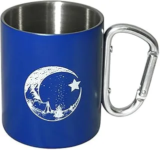 كوب Orcamp Steel Mug، أزرق، محمول وسهل الاستخدام معدات التخييم في الهواء الطلق للمقصورة، RV، المطبخ، الصيد وحقائب الظهر