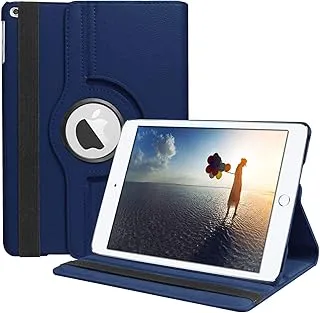 AWH Smart Cover Case for iPad 9.7, 360 Degree Rotating Stand Cover for iPad 2017-2018, Synthetic Leather Flip Cover Case for iPad 5th/6th Generation, Slim Lightweight Stand Cover, Blue.