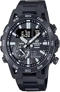 Casio Edifice Men's Watch - ECB-40BK-1ADF Black Dial, Red Band