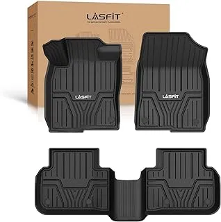 سجادات أرضية LASFIT تناسب المقعد الخلفي لسيارة Honda Civic 2022 2023 مع منافذ USB وبطانات السيارة لجميع الأحوال الجوية