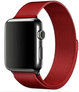 حزام AWH Milanese لساعة Apple مقاس 45-38 مم، حزام ساعة بديل من سبائك الفولاذ المقاوم للصدأ لسلسلة iWatch 7/SE/6/5/4/3/2/1، متوافق مع،