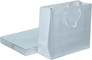 Paper Gift Bags 12 Pieces Set, Eco-friendly Paper Bags, With Handles Bulk, Paper Bags, Shopping Bags, Kraft Bags, Retail Bags, Party Bags 32x25x12Cm, Color White