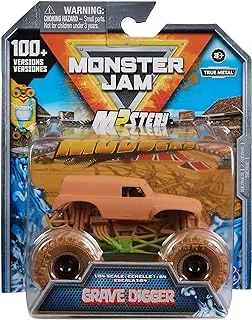 Monster Jam، Mystery Mudders، شاحنة الوحش الرسمية المصبوبة، مغسولة للكشف، مقياس 1:64 (ستختلف الأنماط)