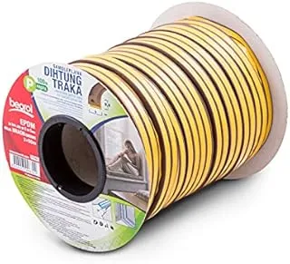 Beorol Self Adhesive Sealing Strip Door and Window Brown 2x50M P-profile