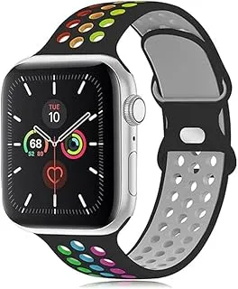 AMERTEER Replacement Band For Apple Watch Series 1/2/3/4/5/6 42-44mm Black