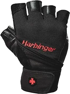 Harbinger Men's Pro Wrist Wrap Weightlifting Gloves