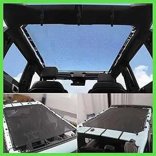 Mesh Bimini Top for Ford Bronco 4DR 2021 2022 2023 - ANMOSVO Mesh Bikini Top Roof Sunshade Top Sun Shade for Ford Bronco Accessories 6th Gen. 2021 2022 2023