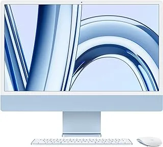Apple 2023 iMac (24-inch, Apple M3 chip with 8‑core CPU and 10‑core GPU, 8GB Unified Memory, 256GB) - Blue; English