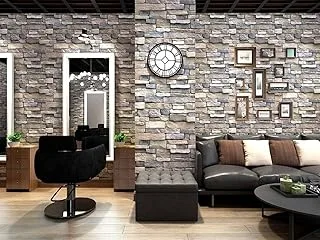 Bpa Self Adhesive 3D Brick Texture Decorative Wallpaper, Size 600 cm x 45 cm