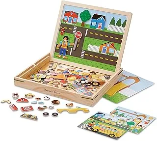 Melissa & Doug Wooden Magnetic Matching Picture Game With 119 Magnets and Scene Cards