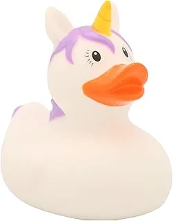 Lilalu Bath Toy Unicorn Duck White : Bath time fun - Kids bath toy - Themed duck - Floating toy - Water-friendly toy