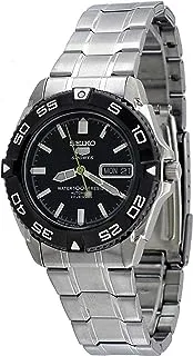 Seiko 5 Men's Black Dial Stainless Steel Automatic Watch - SNZB23J1