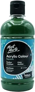 Mont Marte Studio Acrylic Color Paint in Bottle 500 ml, Sap Green