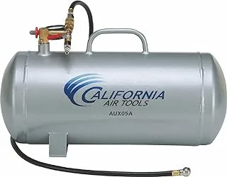 California Air Tools CAT-AUX05A Lightweight Portable Aluminum Air Tank, 5 Gallon, Silver