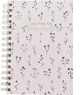 Graphique Hardbound Spiral Journal | Dainty Floral Design | Premium Paper | Notebook | Diary | Lists | Record Month and Date | Great Gift | 160 Ruled Pages | 6.25” x 8.25”