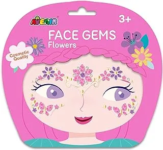 Avenir CHTS228224 Flower Designs | Hypoallergenic Sparkling Gems for The Face | for Kids 3+