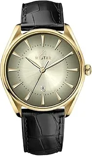 Westar Gents Quartz Champagne Dial 42mm Black Strap Watch - EX7599GPN102