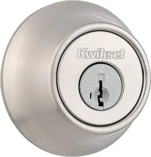 مسمار قوي ذو أسطوانة واحدة من Kwikset 660 مع أمان SmartKey، لمسة نهائية من النيكل الساتان