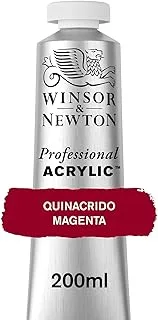 Winsor & Newton Professional Acrylic Color, 200ml (6.75oz) tube, Quinacridone Magenta