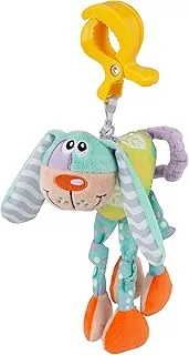 Playgro Wonky Wiggler Plush Toy - Vibrant Colored Clip-On Doofy Dog for Travel Fun, Soft Toy, Clip-On, Travel Buddy, Multicolor