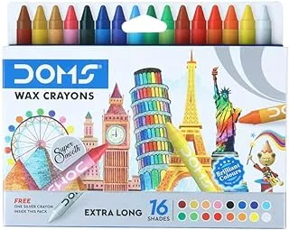 Doms – Extra Long Wax Crayon – 16 Pcs