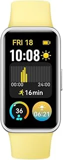 HUAWEI Band 9, Comfortable All-Day Wearing, Sleep Tracking, Fast Charging, Durable Battery, Intelligent Brightness Adjustments, 100 different workout modes, Compatible with iOS&Android, Yellow