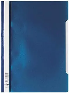 Durable 252307 Clear View Folder-Report File A4 PP, Dark Blue - Pack of 25