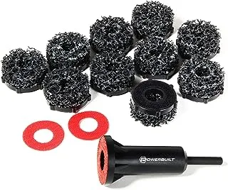 Powerbuilt Brake Rotor Resurfacing Kit, Cleaning, Polishing, Remove Rust and Grime, Drill Attachment 13 Pieces 940382