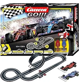 Carrera GO!!! Speed Competition Race Track Set I Racetracks and Licensed Slot Cars | Up to 2 Players | for Boys and Girls from 6 Years and Adults