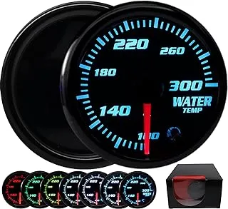 7 Color Water Temp Gauge 100-300 Fahrenheit Water Coolant Temperature Gage 2-1/16