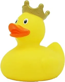 Lilalu Bath Toy Duck with Crown Yellow : Bath time fun - Kids bath toy - Themed duck - Floating toy - Water-friendly toy