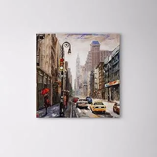 bpa City Streets Painting Canvas Wall Art Painting Wallart Canvas - 80 X 80 Cm bpa-N-00203-80 - Multicolour