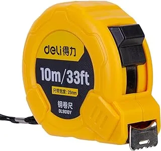 Steel Measuring tape Metric and Inch Scale Ruler Easy to Read Retractable Tape Measure with 25mm Smooth Sliding Tape Blade (10m/33ft)