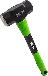 ARCAN TOOLS 4 LB Engineering Hammer 16-Inch 3G Fiberglass Handle with Rubber Grips and Drop Forged Heads (AH4E), green