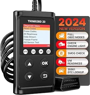 THINKCAR ThinkOBD20 OBD2 Scanner Automotive Code Reader for Check Engine Light with Live Data, DTC Lookup, Emission Test, O2 Sensor, I/M Readiness Scan Tool for OBDII Cars After 1996[Upgrade Version]