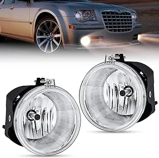 Nilight Bumper Fog Light Compatible with 2005-2010 Dodge Grand Cherokee 2007-2009 Durango 2007-2009 Chrysler 300 SRT8 Aspen 2005-2009 Dodge Dakota 2006-2010 Commander 2006-2008 Raider,2 Years Warranty