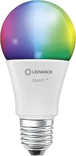 LEDVANCE LED lamp, Base: E27, RGBW, 2000…6500 K, 10 W, Replacement for 60 W Incandescent Bulb, Smart+ Classic Multicolour [Energy Class A]