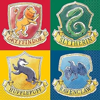 Unique 23562 Paper Napkins-16.5 cm- Harry Potter Party-Pack of 16, Multicolour