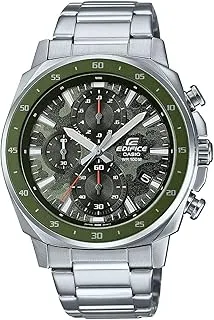 Casio Edifice Men's Watch - EFV-600D-3CVUDF green Dial, Silver Band