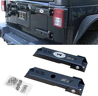 POFENZE Wrangler Tailgate Hinge Set,Steel Rear Door Hinge for Jeep Wrangler JK 2007-2018