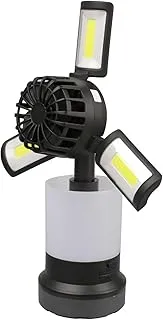 Porodo Lifestyle Outdoor 5W 3 in 1 Lamp and Flashlight with Fan - Black/Sandy Brown