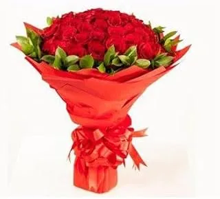 House of Flowers Red Roses Flower Bouquet Gift, Red